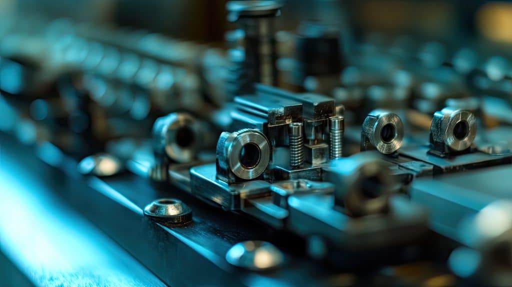 Precision Machine Parts Closeup.