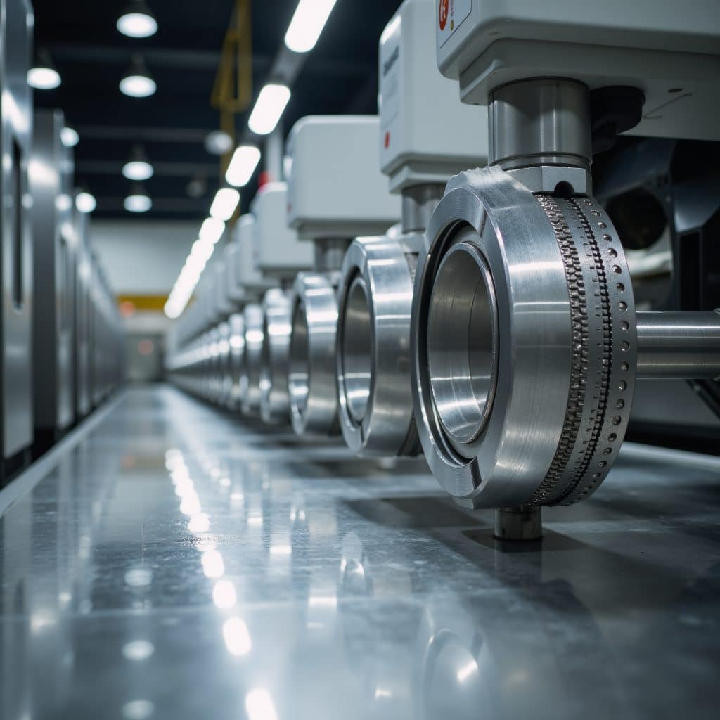 Modern aerospace factory creates cutting-edge aircraft  spacecraft parts with innovative technologies