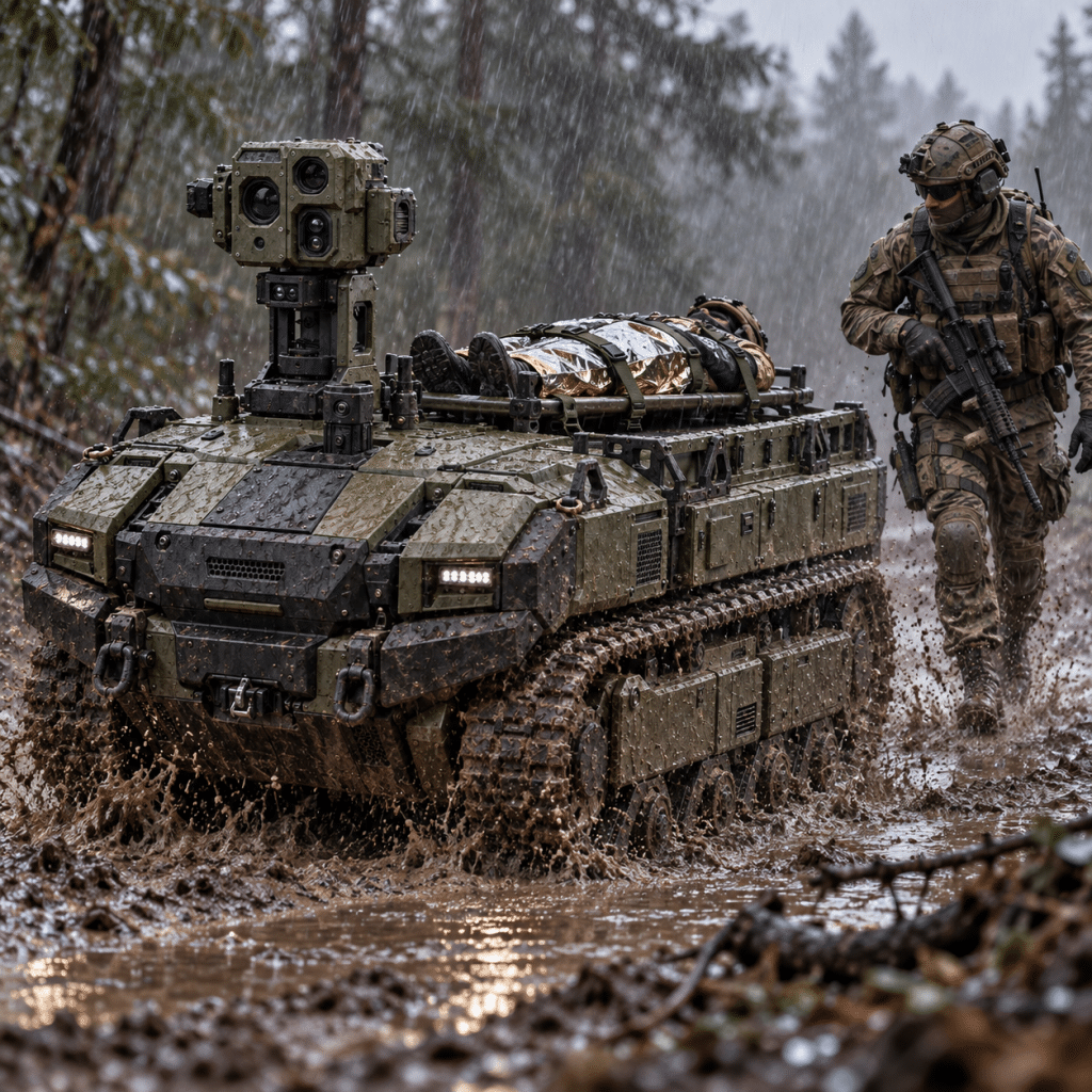 UGV-transport-rain-mud-evac